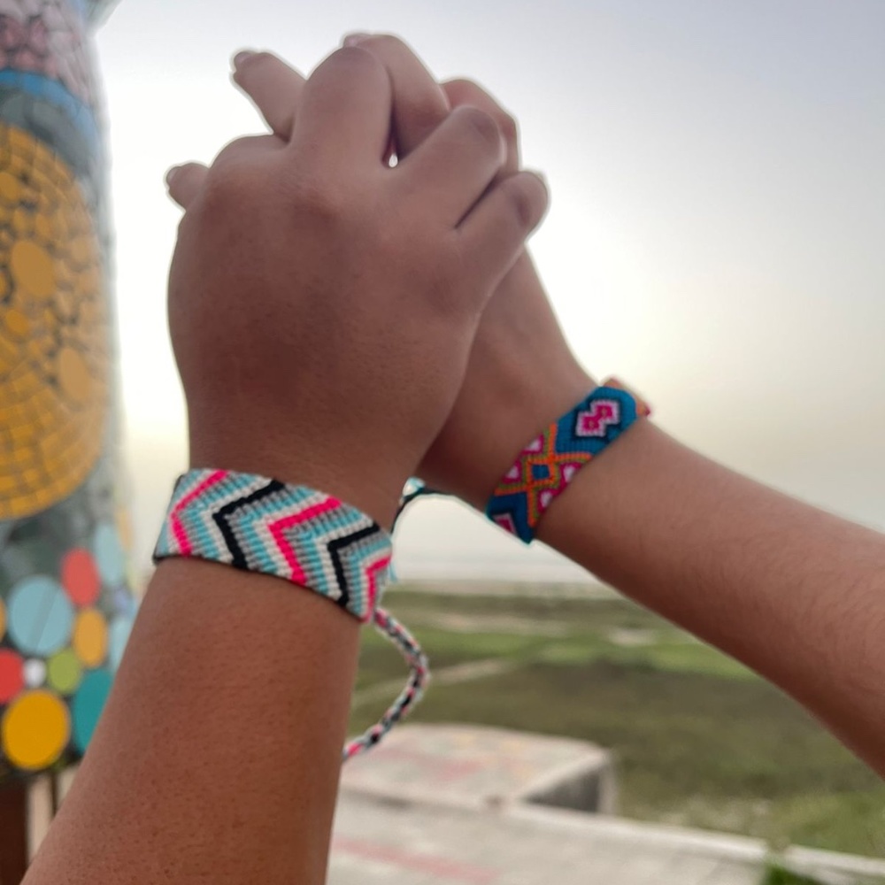 Unisex woven bracelets/ packs x 8 / Multicolor - Picture 5 of 8